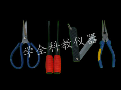 剪刀、一字螺絲刀、玻璃刀、尖嘴鉗
